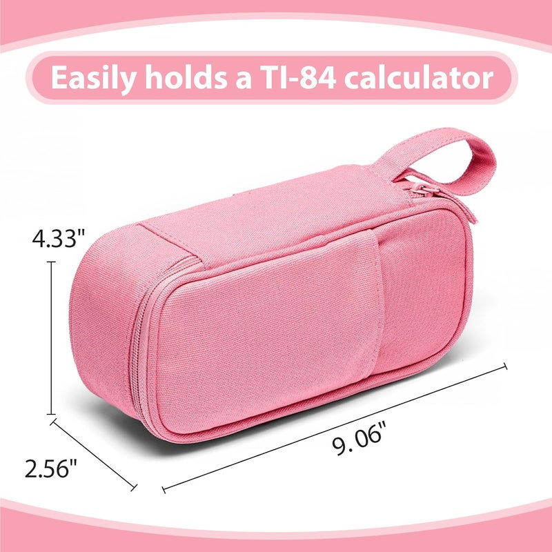 SPACEMATE Pencil Case Pouch Box Bag School Supplies Girls Boys Kids, Cute Preppy Stuff Large Big Capacity Aesthetic Pen Organizer, Back to College Stationary, Rosy Pink, Heavy Duty Canvas, 1800ml - Image 5